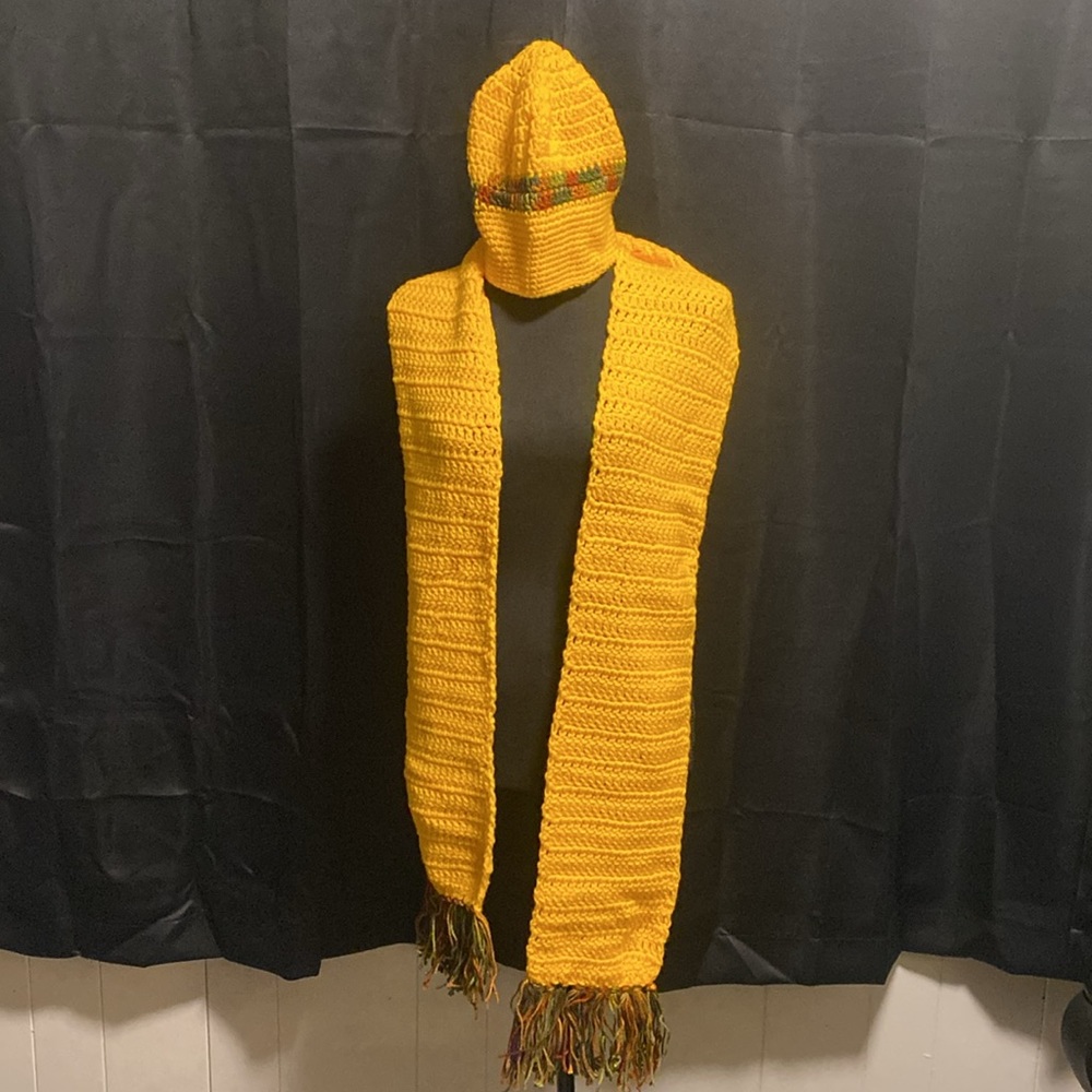 Handmade Knitted Hat and Scarf
